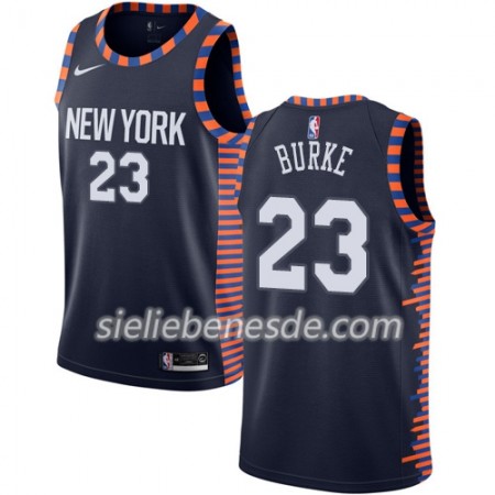 Herren NBA New York Knicks Trikot Trey Burke 23 2018-19 Nike City Edition Navy Swingman